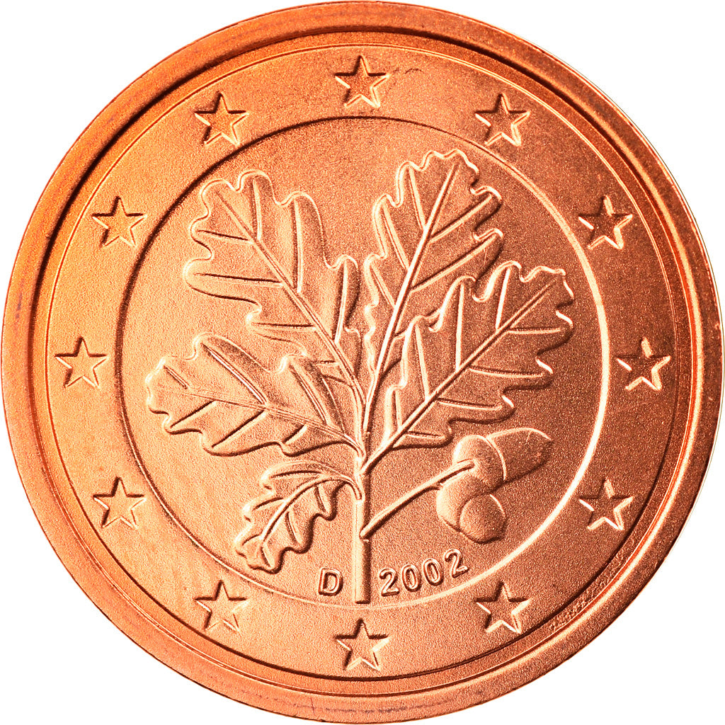 Bundesrepublik Deutschland, 2 Euro Cent, 2002, Munich, STGL, Copper Plated
