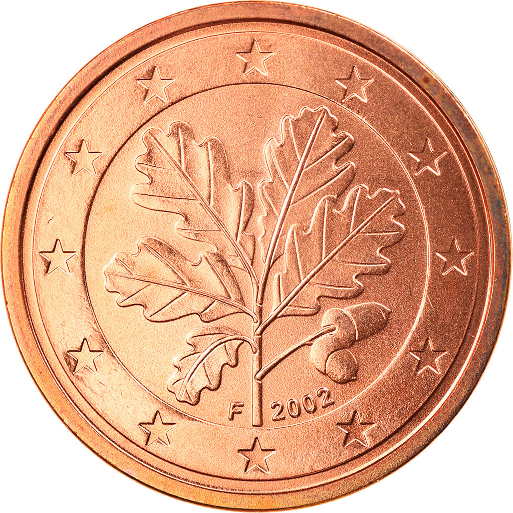 Bundesrepublik Deutschland, 2 Euro Cent, 2002, Stuttgart, STGL, Copper Plated