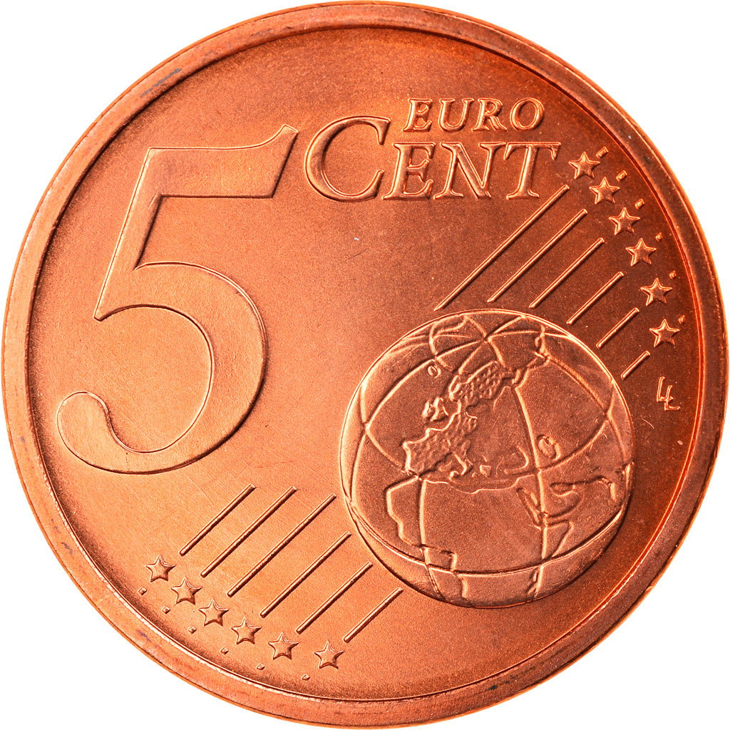 GERMANIA - REPUBBLICA FEDERALE, 5 Euro Cent, 2002, Munich, FDC, Acciaio placcato