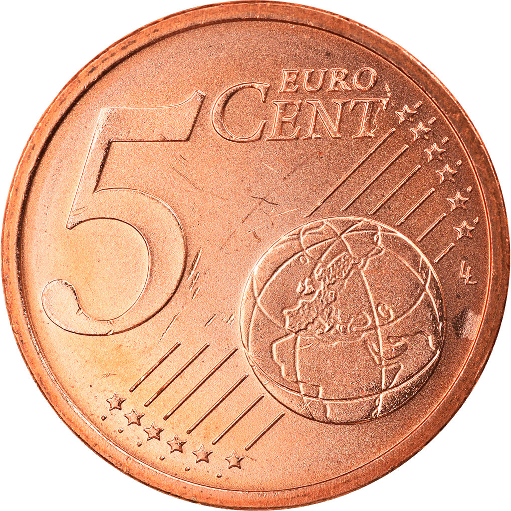 ALEMANHA - REPÚBLICA FEDERAL, 5 Euro Cent, 2002, Stuttgart, MS(65-70), Aço