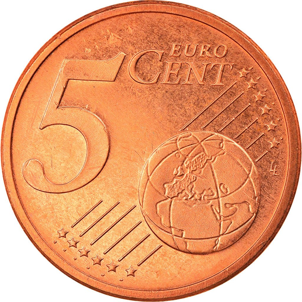 République fédérale allemande, 5 Euro Cent, 2002, Karlsruhe, FDC, Copper
