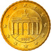 GERMANY - FEDERAL REPUBLIC, 10 Euro Cent, 2002, Hambourg, MS(65-70), Brass