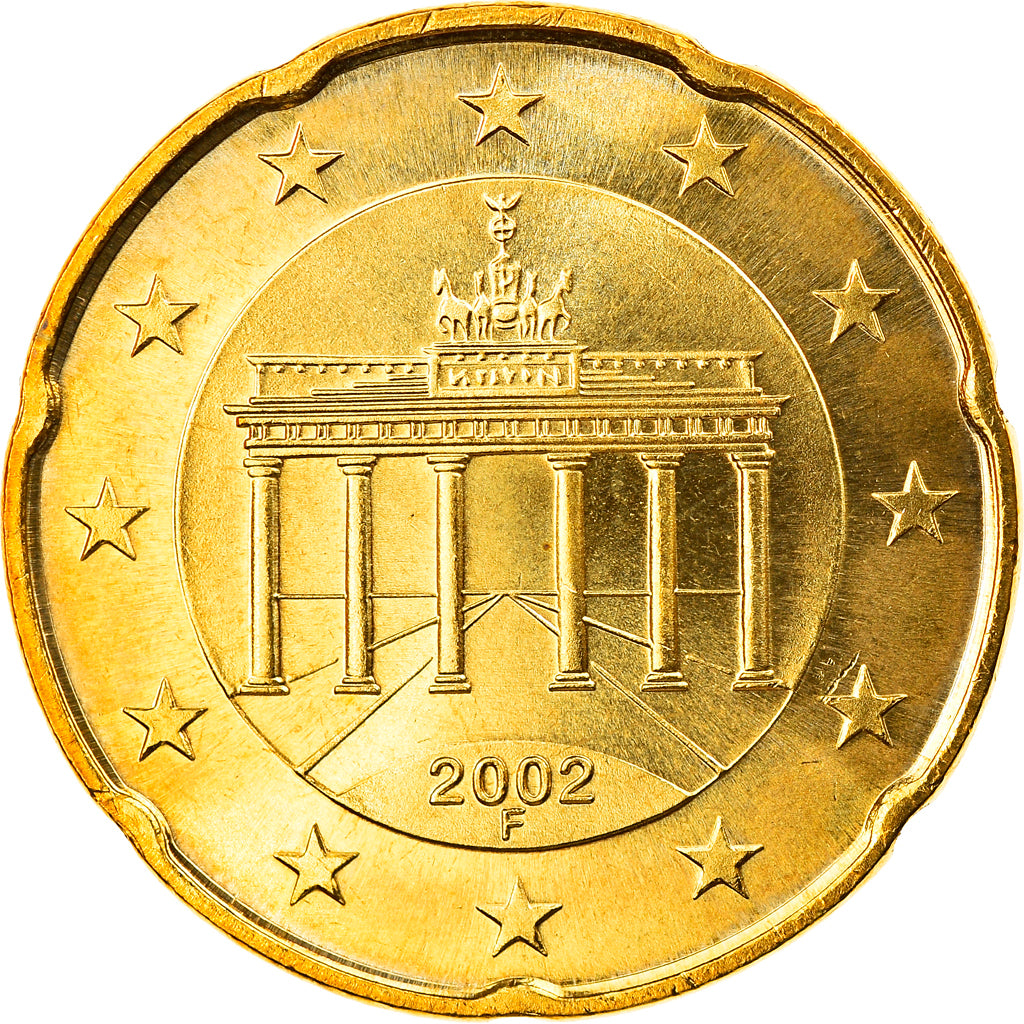 Federale Duitse Republiek, 20 Euro Cent, 2002, Stuttgart, FDC, Tin, KM:211