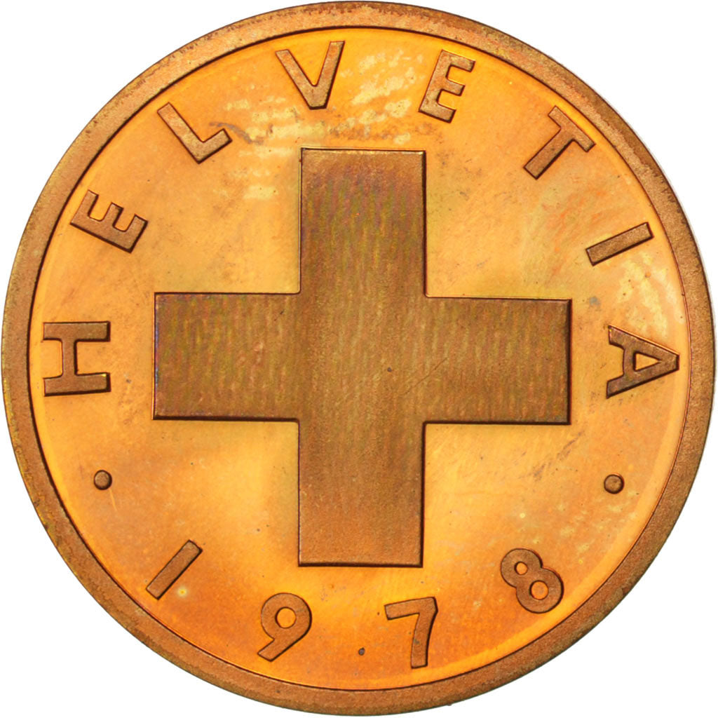 SWITZERLAND, Rappen, 1978, Bern, KM #46, MS(63), Bronze, 16, 1.47