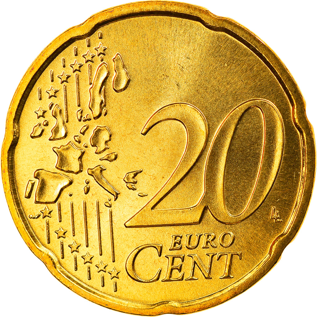 Federale Duitse Republiek, 20 Euro Cent, 2002, Karlsruhe, FDC, Tin, KM:211