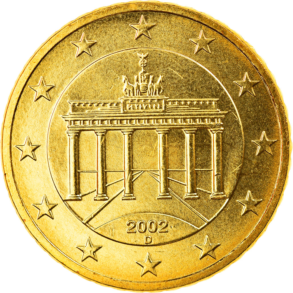 Federale Duitse Republiek, 50 Euro Cent, 2002, Munich, FDC, Tin, KM:212