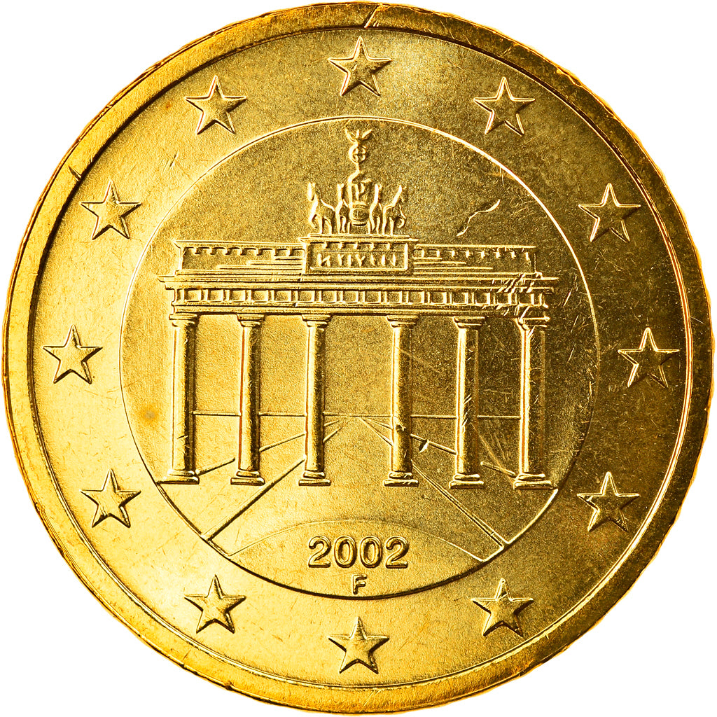 Federale Duitse Republiek, 50 Euro Cent, 2002, Stuttgart, FDC, Tin, KM:212