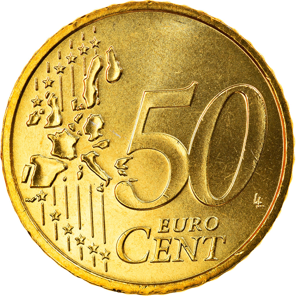 Federale Duitse Republiek, 50 Euro Cent, 2002, Stuttgart, FDC, Tin, KM:212