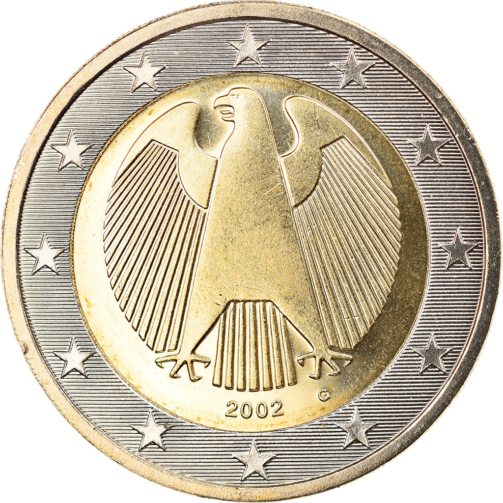 GERMANY - FEDERAL REPUBLIC, 2 Euro, 2002, Karlsruhe, MS(65-70), Bi-Metallic