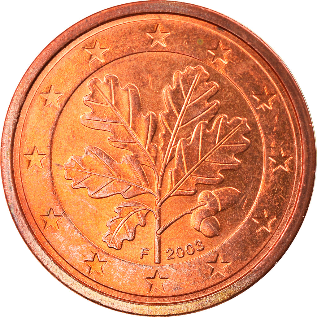 GERMANIA - REPUBBLICA FEDERALE, 2 Euro Cent, 2003, Stuttgart, FDC, Acciaio