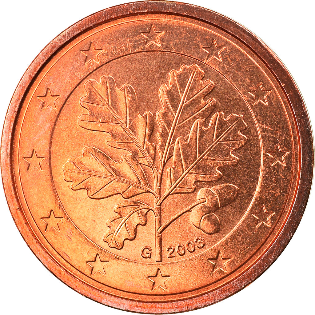 ALEMANHA - REPÚBLICA FEDERAL, 2 Euro Cent, 2003, Karlsruhe, MS(65-70), Aço