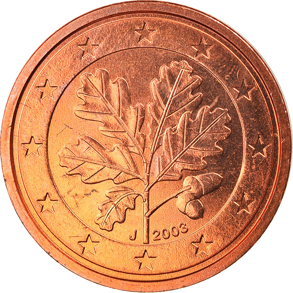 Niemcy - RFN, 2 Euro Cent, 2003, Hambourg, MS(65-70), Miedź platerowana stalą