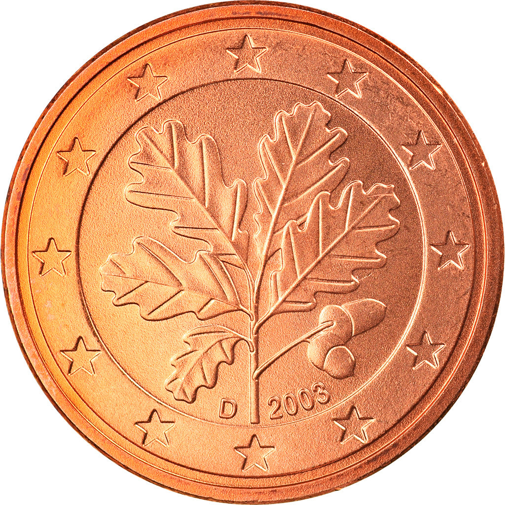 GERMANIA - REPUBBLICA FEDERALE, 5 Euro Cent, 2003, Munich, FDC, Acciaio placcato