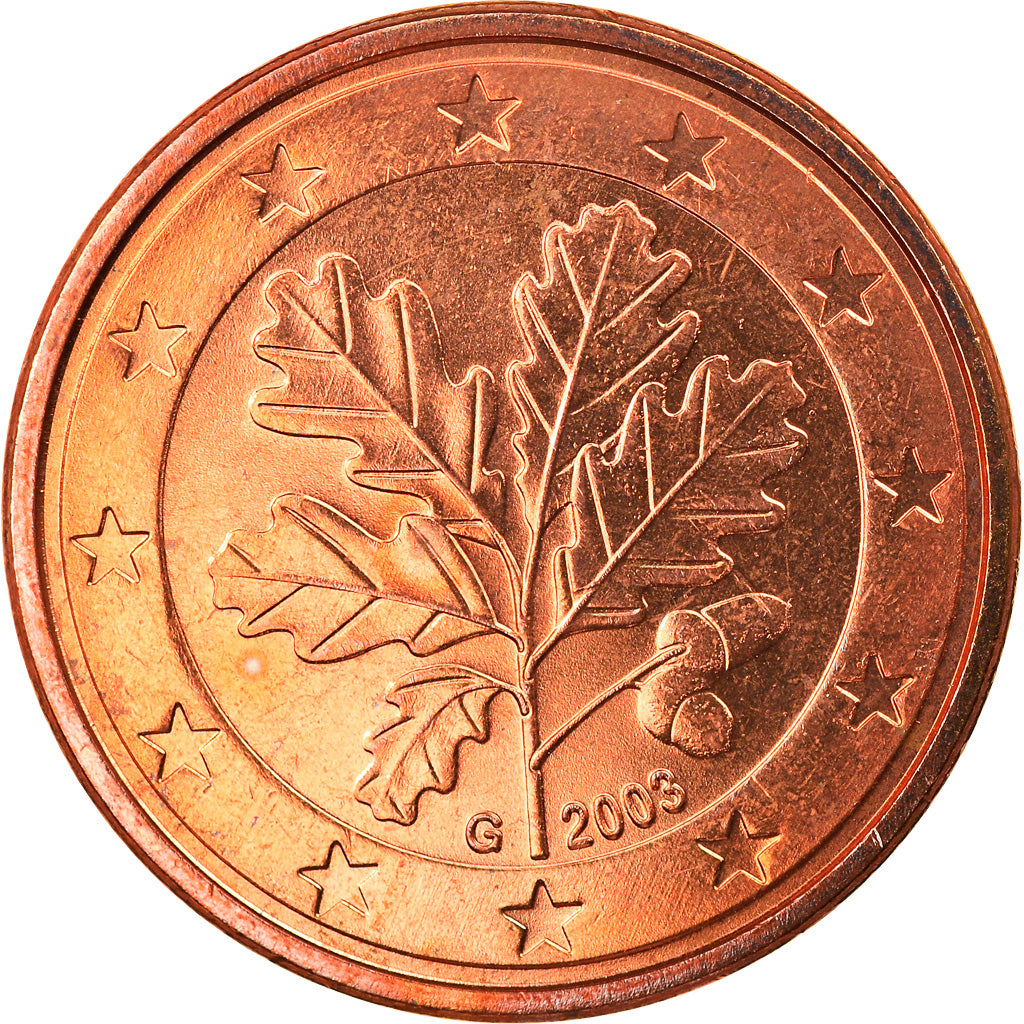 GERMANY - FEDERAL REPUBLIC, 5 Euro Cent, 2003, Karlsruhe, MS(65-70), Copper