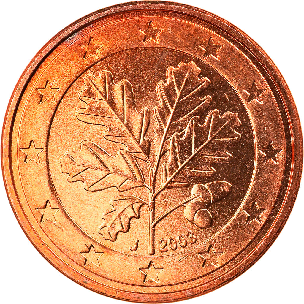GERMANY - FEDERAL REPUBLIC, 5 Euro Cent, 2003, Hambourg, MS(65-70), Copper