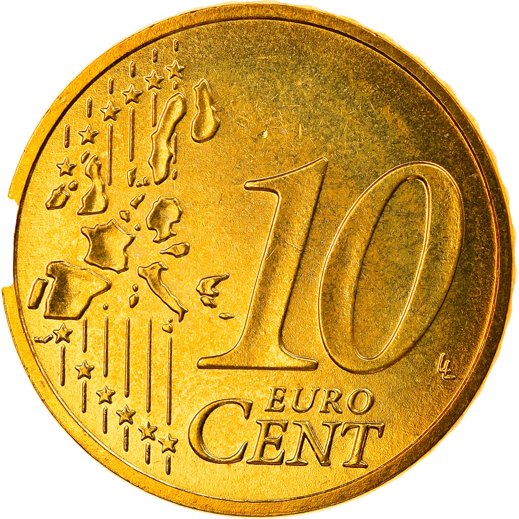 GERMANIA - REPUBBLICA FEDERALE, 10 Euro Cent, 2003, Stuttgart, FDC, Ottone