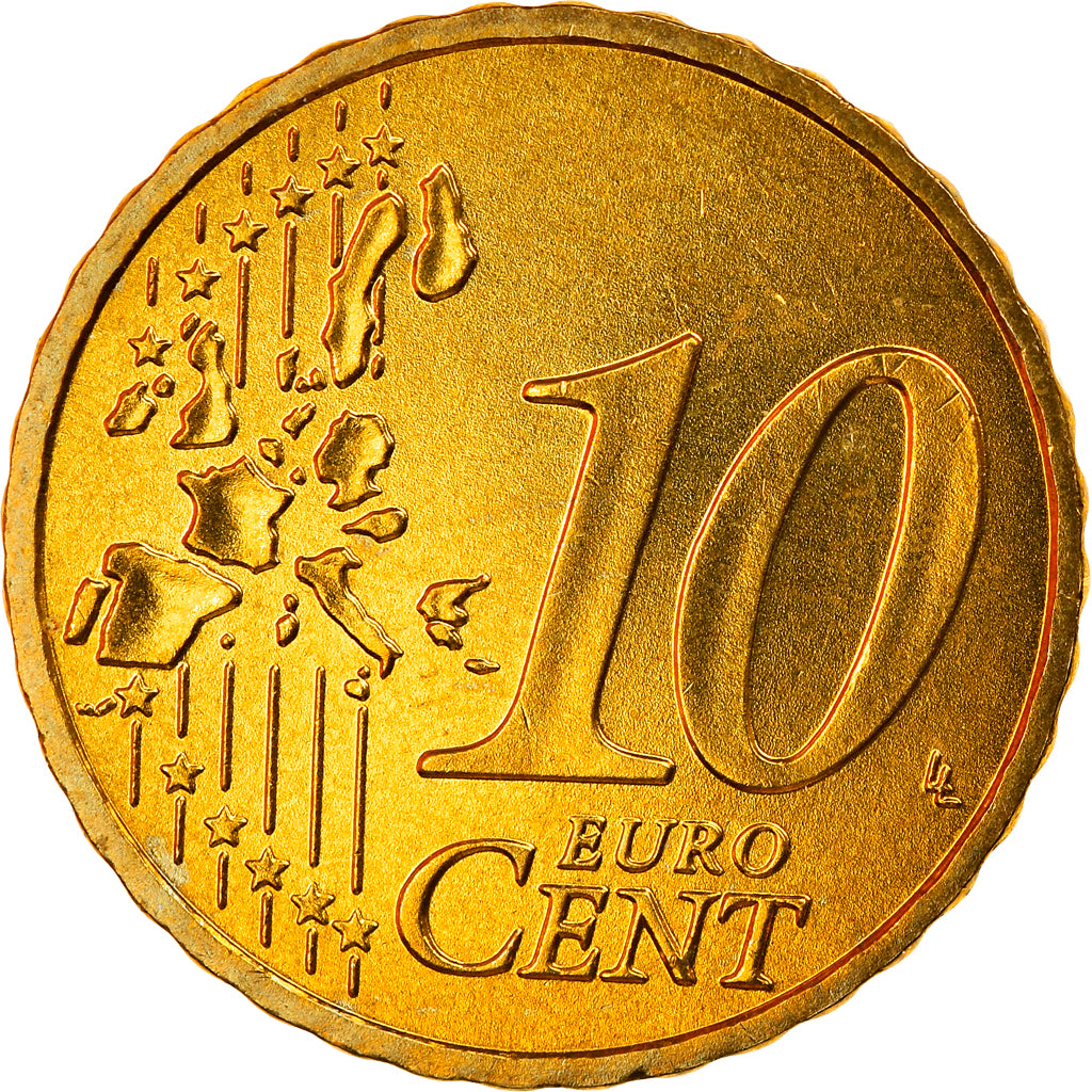 ALEMANHA - REPÚBLICA FEDERAL, 10 Euro Cent, 2003, Hambourg, MS(65-70), Latão