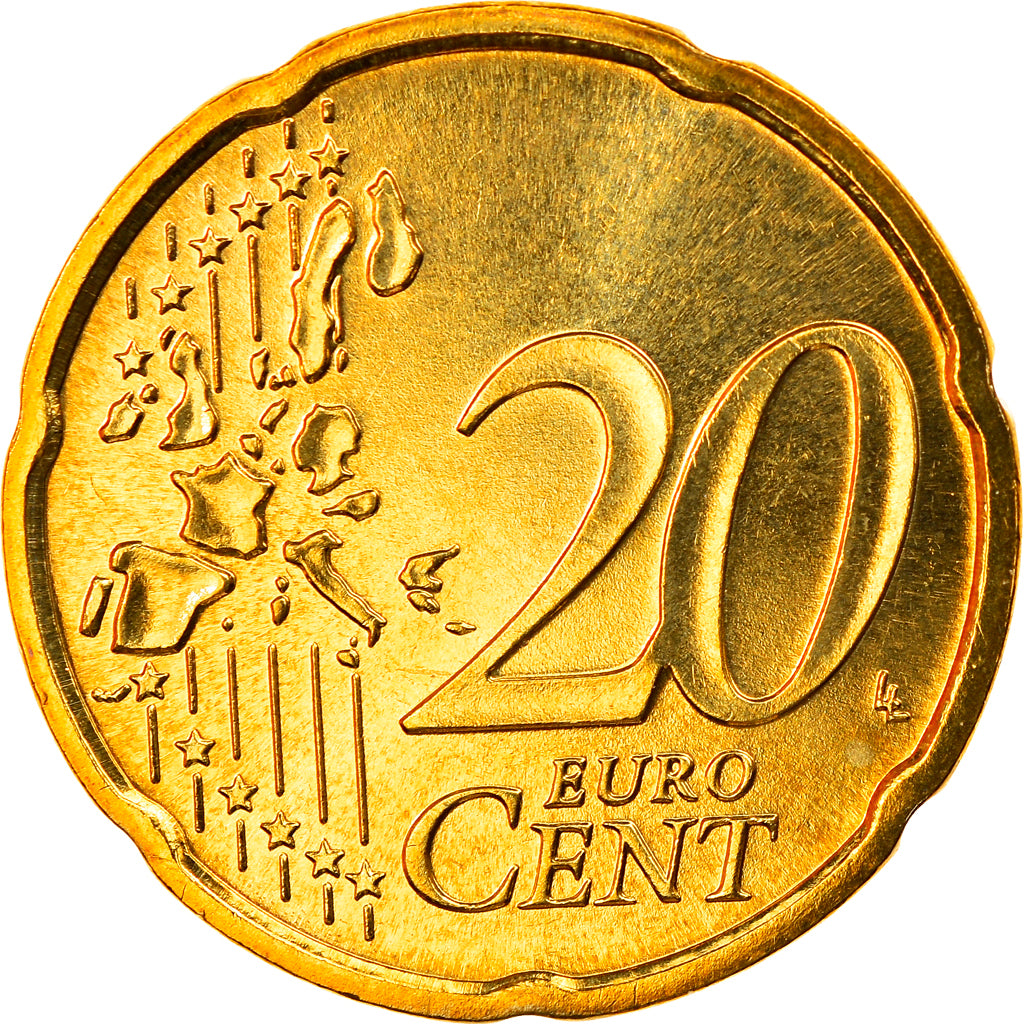 ALEMANHA - REPÚBLICA FEDERAL, 20 Euro Cent, 2003, Karlsruhe, MS(65-70), Latão
