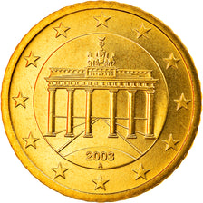 GERMANY - FEDERAL REPUBLIC, 50 Euro Cent, 2003, Berlin, MS(65-70), Brass, KM:212