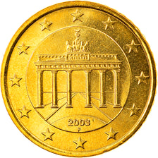 GERMANY - FEDERAL REPUBLIC, 50 Euro Cent, 2003, Stuttgart, MS(65-70), Brass