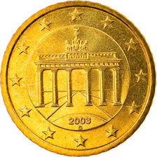 GERMANY - FEDERAL REPUBLIC, 50 Euro Cent, 2003, Karlsruhe, MS(65-70), Brass