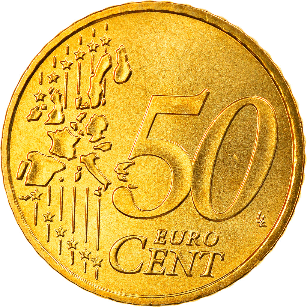 GERMANY - FEDERAL REPUBLIC, 50 Euro Cent, 2003, Hambourg, MS(65-70), Brass