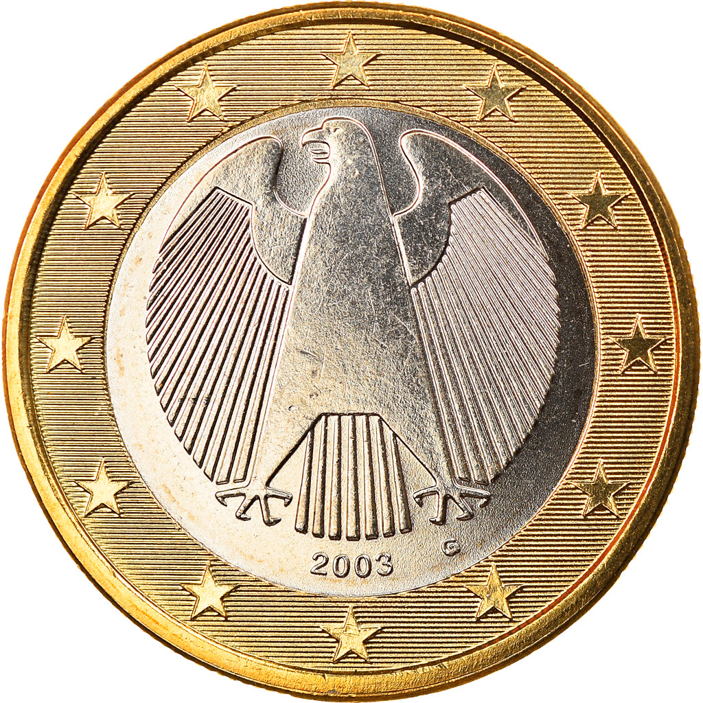 GERMANY - FEDERAL REPUBLIC, Euro, 2003, Karlsruhe, MS(65-70), Bi-Metallic