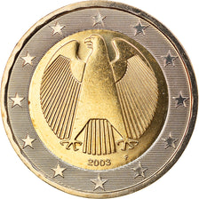 GERMANY - FEDERAL REPUBLIC, 2 Euro, 2003, Stuttgart, MS(65-70), Bi-Metallic