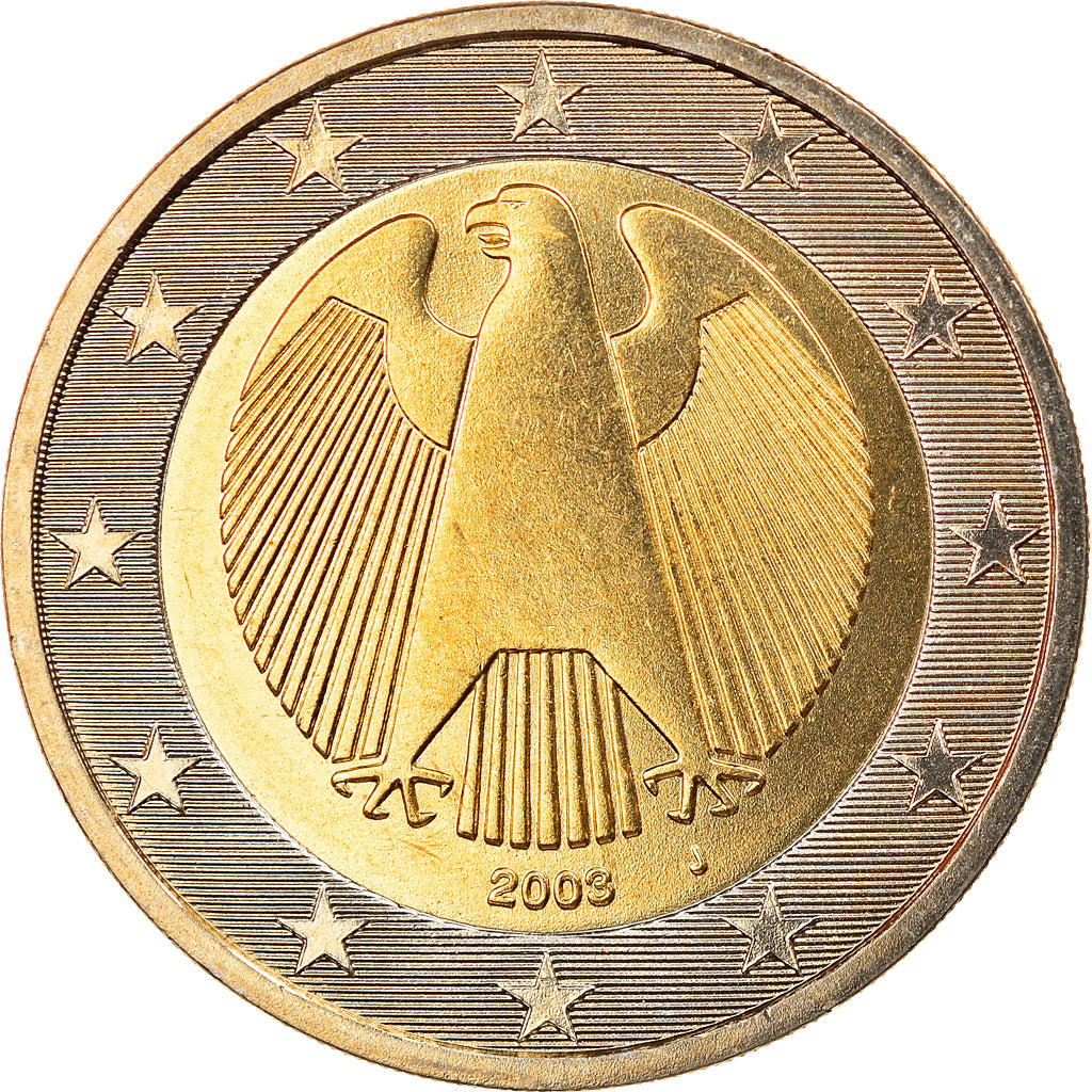 GERMANY - FEDERAL REPUBLIC, 2 Euro, 2003, Hambourg, MS(65-70), Bi-Metallic