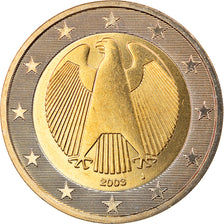 GERMANY - FEDERAL REPUBLIC, 2 Euro, 2003, Hambourg, MS(65-70), Bi-Metallic