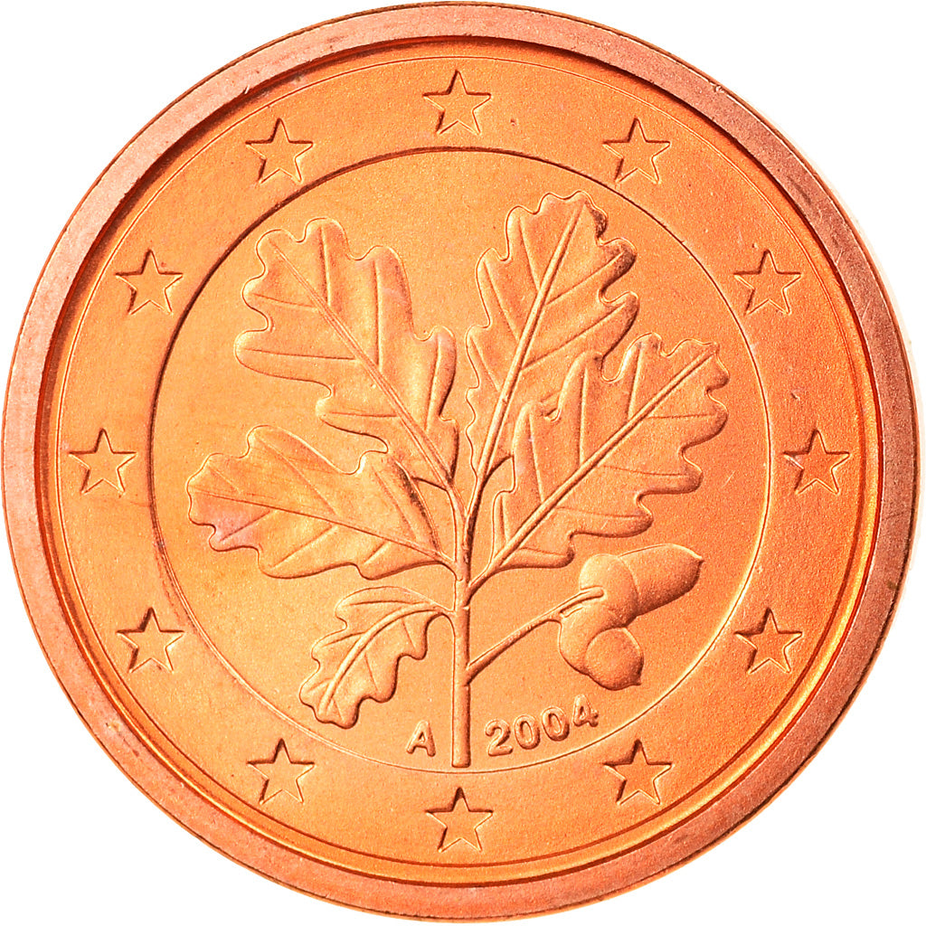 GERMANY - FEDERAL REPUBLIC, Euro Cent, 2004, Berlin, MS(65-70), Copper Plated