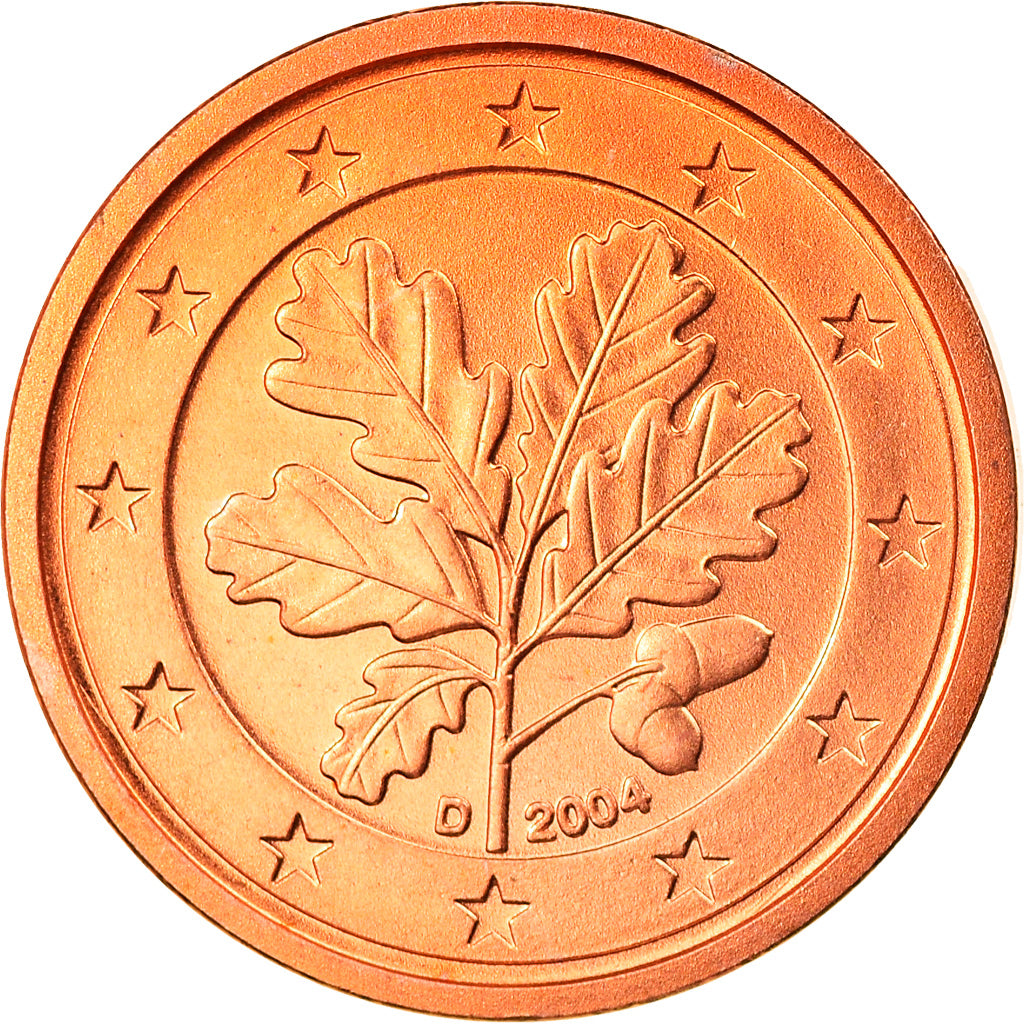 Federale Duitse Republiek, Euro Cent, 2004, Munich, FDC, Copper Plated Steel