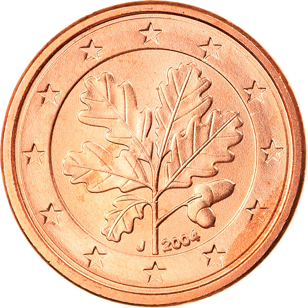 GERMANIA - REPUBBLICA FEDERALE, Euro Cent, 2004, Hambourg, FDC, Acciaio placcato