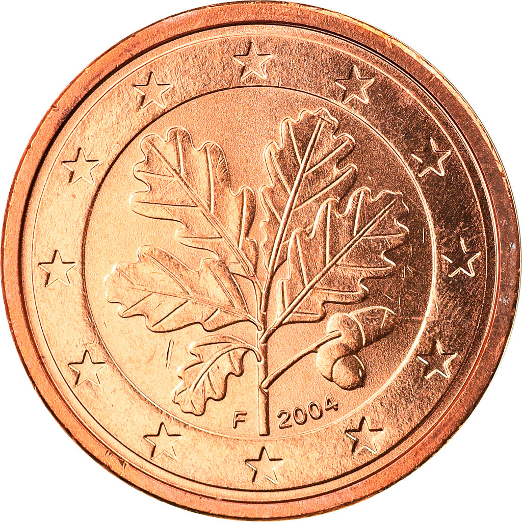 GERMANIA - REPUBBLICA FEDERALE, 2 Euro Cent, 2004, Stuttgart, FDC, Acciaio