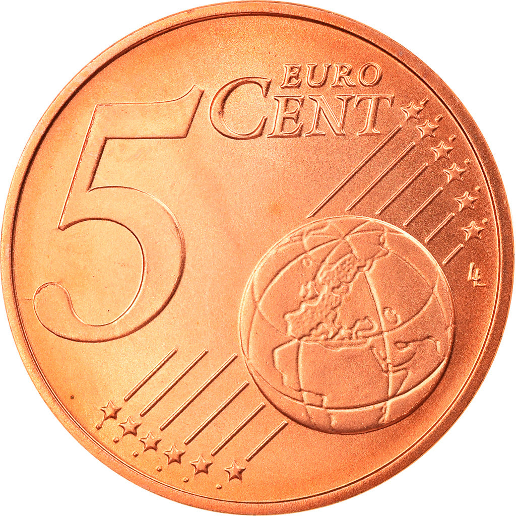 GERMANY - FEDERAL REPUBLIC, 5 Euro Cent, 2004, Berlin, MS(65-70), Copper Plated