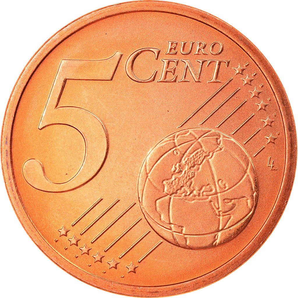 République fédérale allemande, 5 Euro Cent, 2004, Munich, FDC, Copper Plated