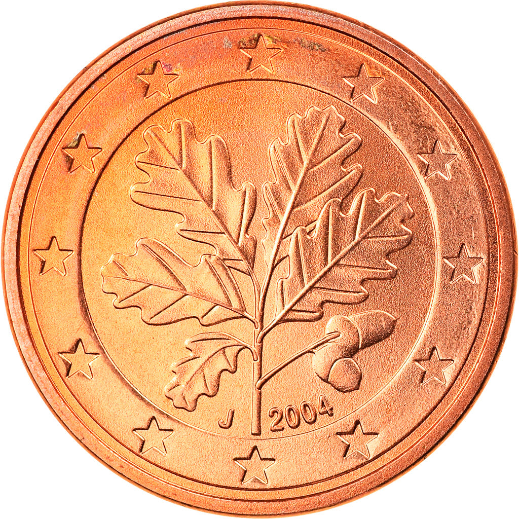 GERMANY - FEDERAL REPUBLIC, 5 Euro Cent, 2004, Hambourg, MS(65-70), Copper