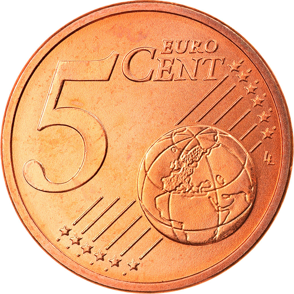 GERMANY - FEDERAL REPUBLIC, 5 Euro Cent, 2004, Hambourg, MS(65-70), Copper