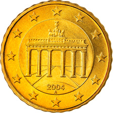 GERMANY - FEDERAL REPUBLIC, 10 Euro Cent, 2004, Berlin, MS(65-70), Brass, KM:210