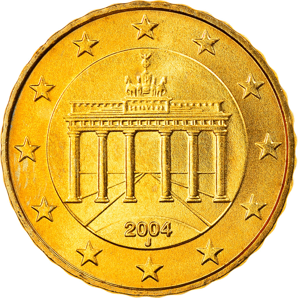 GERMANY - FEDERAL REPUBLIC, 10 Euro Cent, 2004, Hambourg, MS(65-70), Brass