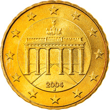 GERMANY - FEDERAL REPUBLIC, 10 Euro Cent, 2004, Hambourg, MS(65-70), Brass