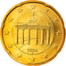 GERMANY - FEDERAL REPUBLIC, 20 Euro Cent, 2004, Berlin, MS(65-70), Brass, KM:211