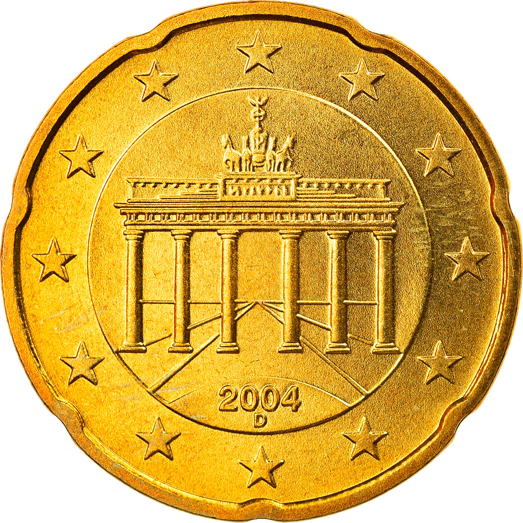 GERMANIA - REPUBBLICA FEDERALE, 20 Euro Cent, 2004, Munich, FDC, Ottone, KM:211