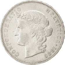 Monnaie, Suisse, 5 Francs, 1889, Bern, TTB, Argent, KM:34