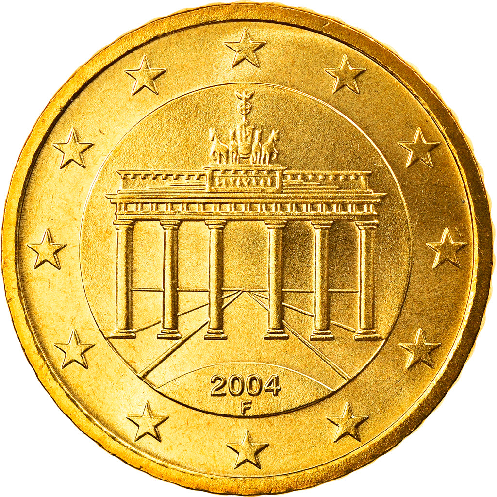 Bundesrepublik Deutschland, 50 Euro Cent, 2004, Stuttgart, STGL, Messing, KM:212