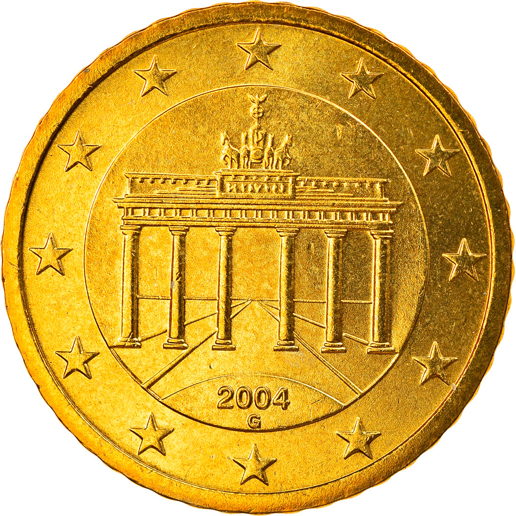 République fédérale allemande, 50 Euro Cent, 2004, Karlsruhe, FDC, Laiton