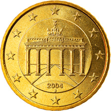 GERMANY - FEDERAL REPUBLIC, 50 Euro Cent, 2004, Hambourg, MS(65-70), Brass