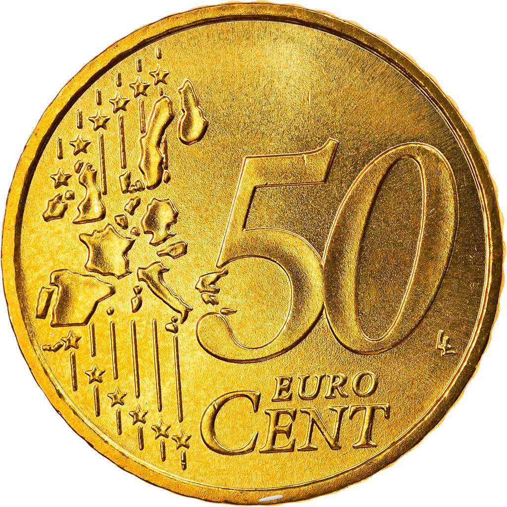 GERMANY - FEDERAL REPUBLIC, 50 Euro Cent, 2004, Hambourg, MS(65-70), Brass