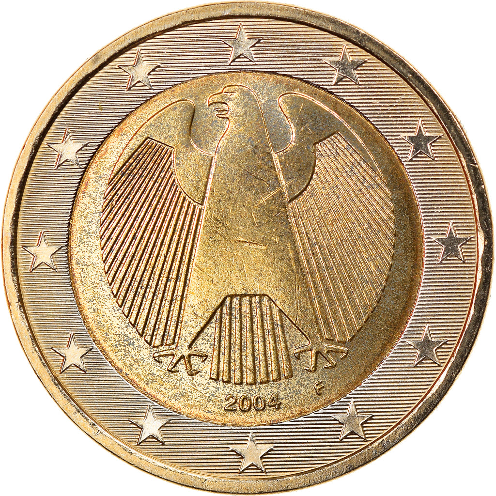 GERMANY - FEDERAL REPUBLIC, 2 Euro, 2004, Stuttgart, MS(65-70), Bi-Metallic