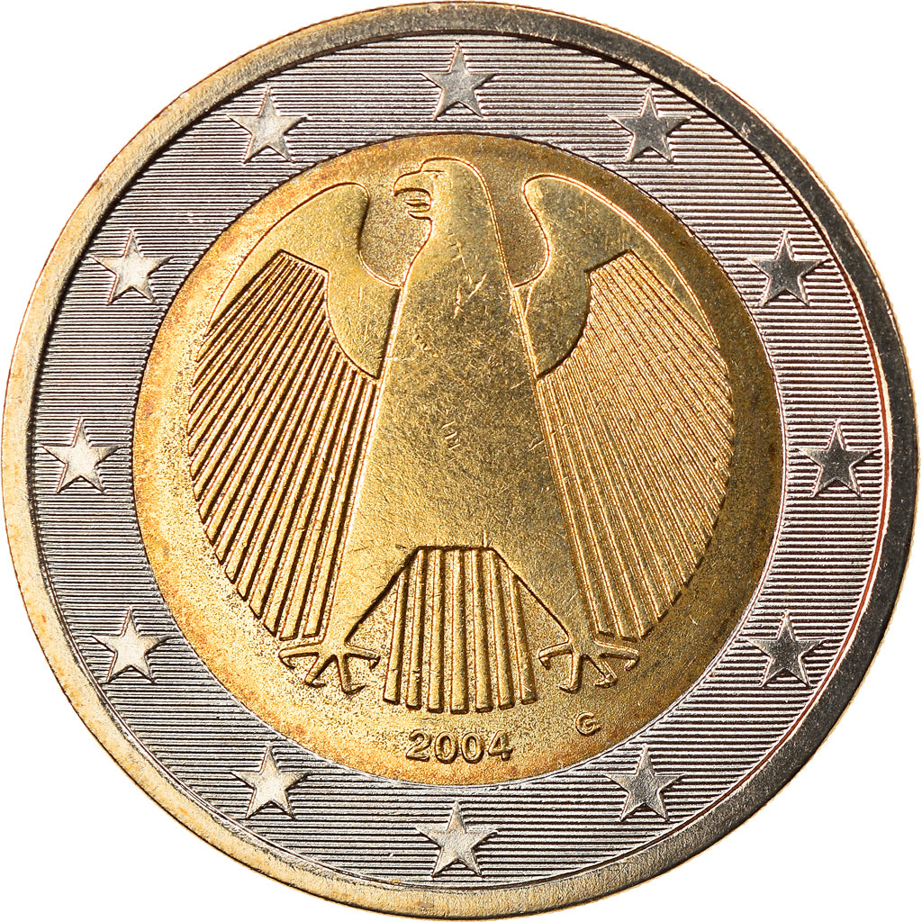 GERMANY - FEDERAL REPUBLIC, 2 Euro, 2004, Karlsruhe, MS(65-70), Bi-Metallic